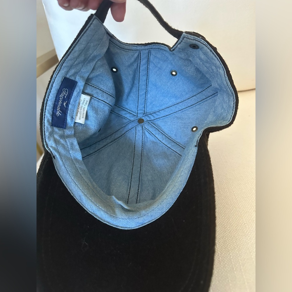 Facconable Wool Baseball Hat With Denim Cotton In… - image 3